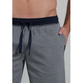 Götzburg Bermudas "Brooklyn", Herren, Gr. 48S, N-Gr, blau (blau, mittel, minimal), Single Jersey, Obermaterial: 100% Baumwolle, gemustert, bequem knielang, Hosen Bermudas, Seitentaschen, Baumwolle, locker, atmungsaktiv, pflegeleicht
