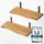 LAMO MANUFAKTUR Wandregal 42 x 2 x 2 cm Braun