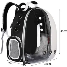 purlov Haustier Rucksack 10 kg Schwarz