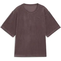 Puma Elevated Relaxed Velour Rib Tee Rosine XS