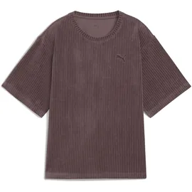 Puma Elevated Relaxed Velour Rib Tee Rosine XS