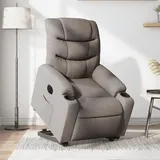 vidaXL Relaxsessel mit Aufstehhilfe Elektrisch Taupe Stoff