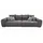 luma-home schönes für dein zuhause Big Sofa XXL B306/T134/H86 cm, bequeme Lounge Couch mit hochwertiger Federkernpolsterung, viele Kissen, Liegefläche 120 cm x 240 cm, angenehmer Mikrofaserstoff-Bezug in Grau