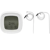Digitales Fleischthermometer Mit 2 Sonden, Touchscreen Zum Kochen Und Grillen Sowie Integriertem Magneten
