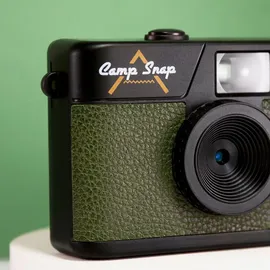 camp snap CS-V105 – Retro Digitalkamera im Vintage-Look, mit Vintage-Fotoeffekten, ohne Display, 8MP, USB-C, SD-Slot, grün