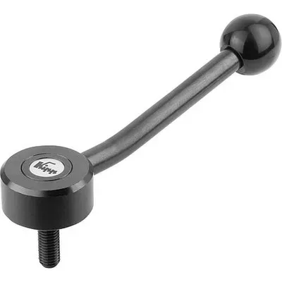 SPANNHEBEL FLACH GR.2 M12X60, A=127, FORM:15° STAHL, KOMP:KUNSTSTOFF
