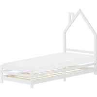 ML-Design Kinderbett Haus 90x200 cm mit Matratze H:10cm, Hausbett