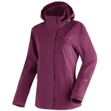 Maier Sports Metor Rec W, Damen Outdoorjacke, Wasserdichte Wanderjacke mit sportlichem Schnitt, PFC-frei, Silverplus Netzfutter & mTEX Wetterschutz, Brombeer, 38