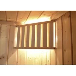 WEKA Saunaleuchte, mit Holzblendschirm und Sicherheitskabel - beige
