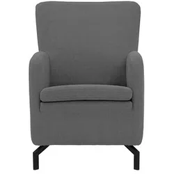 DOMO Collection Sessel Dallas dunkelgrau schwarz Stoff