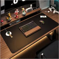 SHAARI Schreibtischunterlage, Schreibunterlage Für Den Computer, Leder, rutschfest Und Strapazierfähig; Geeignet Für Schlafzimmer Und Heimbüros(Black,30x60cm)