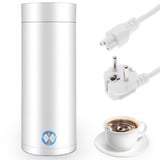 Joycabin Reise Elektrisch Wasserkocher, 400 ML Mini Tragbarer Heizbecher, 304 Edelstahl Materialien Heizung, kleine elektrische Thermoskanne für die Zubereitung von Tee, Kaffee Babymilch