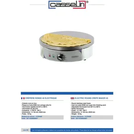 Casselin Crêpe-Gerät rund 40 CCR40E