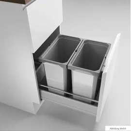 Naber Cox® Box 2T 400-2. Abfallsammler, mit Biodeckel, hellgrau.