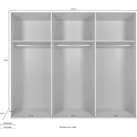 WIMEX Schwebetürenschrank Gibraltar 270 x 210 x 64 cm Grau