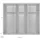 WIMEX Schwebetürenschrank Gibraltar 270 x 210 x 64 cm Grau