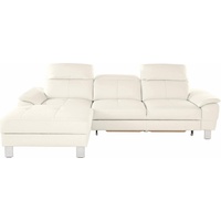 exxpo - sofa fashion Ecksofa, inkl. Kopf- bzw. Rückenverstellung, wahlweise mit Bettfunktion weiß