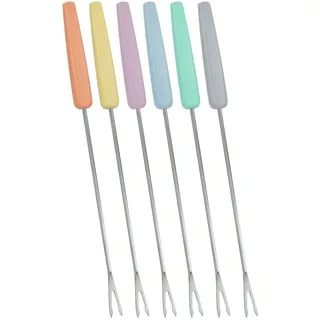 Metaltex 6er Set Fonduegabeln Fonduespieße Fonduebesteck Party Gabeln Spieße