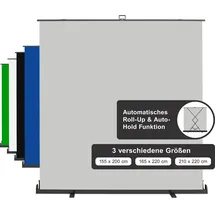 Walimex pro Roll-up Panel Hintergrund grau