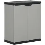 vidaXL Mülltonnenbox Grau und Schwarz 68x40x85 cm PP 1124087