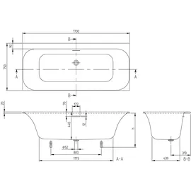 Villeroy & Boch Loop & Friends Rechteckbadewanne 75 x 170 cm (UAE170LSF2B2V01)