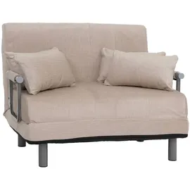 Mendler Schlafsessel HWC-K29, Klappsessel Schlafsofa Gästebett, Liegefläche 190x100cm, Stoff Chenille (370g/m2) ~ creme