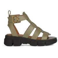 GEOX Damen D LISBONA B Wedge Sandal, SAGE, 38