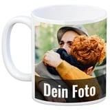 Tasse individuell und persönlich gestalten mit Bild und Text mit eigenem Foto - schöne Fototasse für die beste Freundin oder als Werbetasse personalisiert selbst bedrucken mit Familienfoto