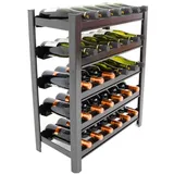 Proregal Weinregal 75 x 60 x 30 cm Schwarz