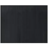 vidaXL Teppich, Rechteckig Schwarz 80x100 cm Bambus