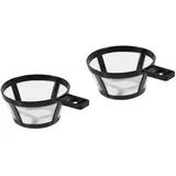 HOMSFOU 2 Stück Tee Kochen Filter Espresso Elektrische Milch Automatische Tropfkaffeemaschine Mini Kaffeefilter Teefilter Kaffeeversorgung Kaffeesieb Mesh Kaffeefilter Siebbecher Nylon Schwarz