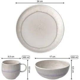 Villeroy & Boch Perlemor Sand Frühstücks-Set 6-tlg. beige