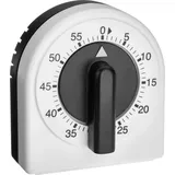 TFA Analoger Küchen-Timer 38.1041 Eieruhr mechanisch einstellbar bis 60 min 60 x 66 x 40 mm schwarz-weiß