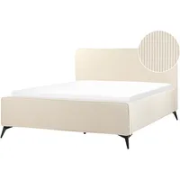 Beliani Bett mit Lattenrost Cord VALOGNES 160 x 200