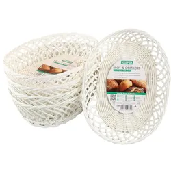 KESPER Brot- &  Obstkorb, weiß 5er Pack
