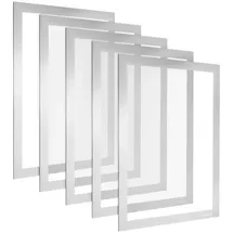 POPPSTAR Magnetrahmen A4 selbstklebend mit Magnetverschluss, grau, 5 Stück