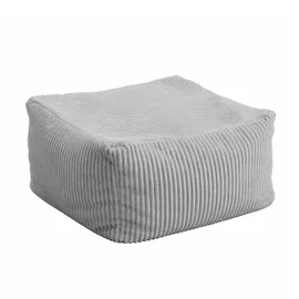 Home Deluxe - Sitzsack Hocker Cozy Farbe: Hellgrau Sitzsack Bean Bag Sitzkissen