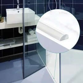 Navaris Ersatz Duschdichtung Duschkabine halbrund - 10x5mm hochtransparent - Boden Dichtleiste Türdichtung Dusche - Ersatzdichtung Duschtüren 100cm