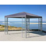 QUICK STAR Rank Pavillon 3x3m Metall Garten Partyzelt Anthrazit RAL 7012