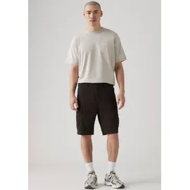 Levi's Cargoshorts "CARRIER CARGO", Herren, Gr. 36, N-Gr, schwarz (meteorite), Denim/Jeans, Obermaterial: 100% Baumwolle, bequem knielang, Hosen, Sommerhose