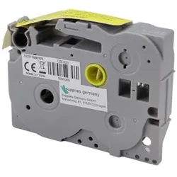 TZe621 Alternativ Farbband BK on Gelb für Broth / TZe621
