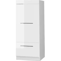 Vicco Mikrowellenumbauschrank Küchenschrank Küchenmöbel Fame-Line Weiß 60 cm modern