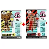 Set 2 LOL Surprise JK Mini Modepuppe M.C. SWAG + QUEEN BEE 15 Überraschungen