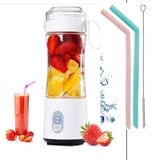 Smoothie Maker,380 ml Tragbarer Mixer Smoothie Maker,Wiederaufladbarer Mini-Mixer mit 6 Klingen Geeignet,Elektrischer Entsafter-Mixer,Multifunktionaler Persönlicher Mixer für Reisen, Zuhause, Outdoor