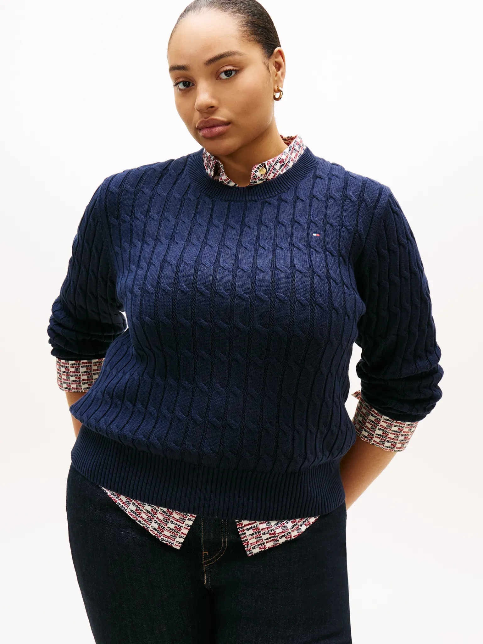 Rundhalspullover TOMMY HILFIGER CURVE 