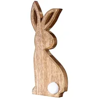 Levandeo Osterhase H25cm Mangoholz Holz Hase Osterdeko Dekoaufsteller Deko