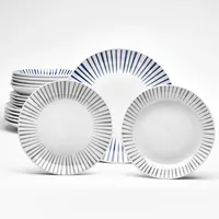 VAN WELL Paros Kombiservice 18-tlg. weiß/dunkelblau