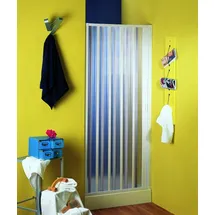 Forte Rimini Nischendusche Schiebetür 80-100 x 185 cm weiß transparent