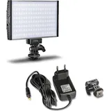 Walimex pro Niova 150 Bi Color Videoleuchte inkl. Netzteil, Dauerlicht, Schwarz, Silber