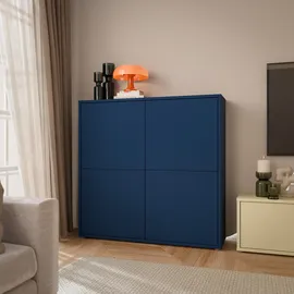 Forte Highboard 124,5 x 121,5 x 34,9 cm Nachtblau